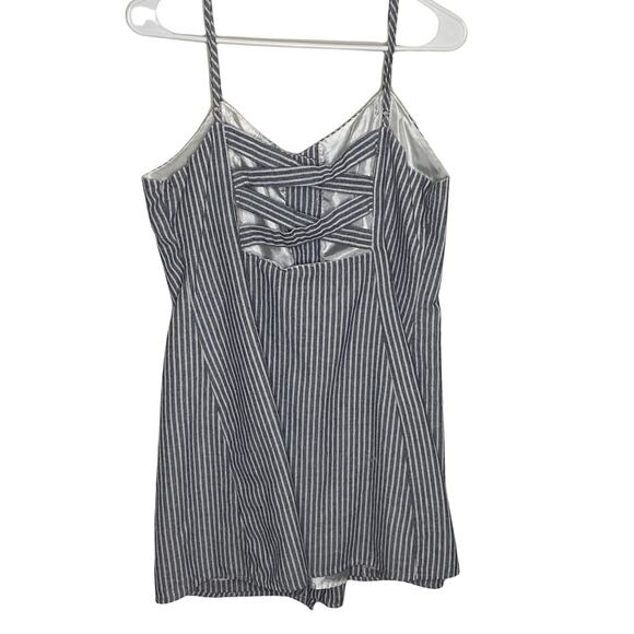 I JOAH Dress Spaghetti Strap Blue and White Striped Button Front Juniors Large - Picture 4 of 5